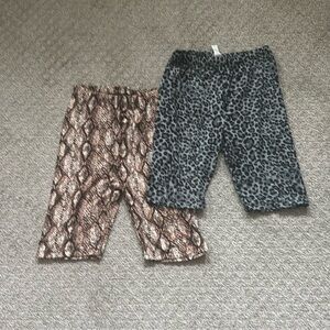 Animal Print Bike Short Set